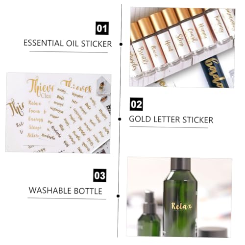 HIAKDOFT 5 Blätter Aufkleber Ätherische Öle Flaschenetiketten Selbstklebend Goldene Buchstaben Etiketten Für Aromatherapie Flaschen Organisieren Und Dekorieren HIAKDOFT 5 Blätter Aufkleber Ätherische Öle Flaschenetiketten Selbstklebend Goldene Buchstaben Etiketten Für Aromatherapie Flaschen Organisieren Und Dekorieren von HIAKDOFT