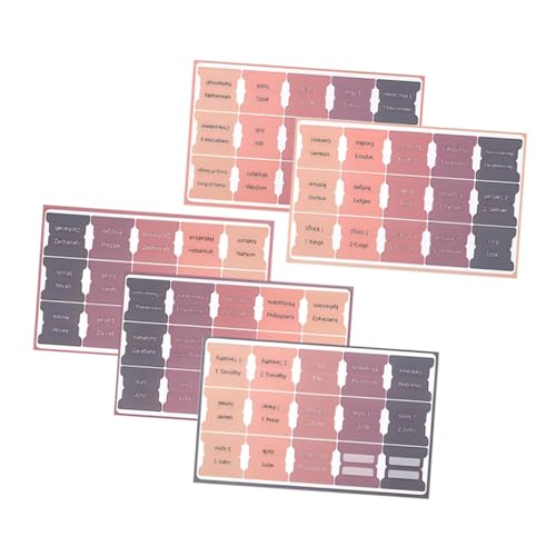 HIAKDOFT 5 Blätter Bibel Register Aufkleber Papier Bible Tabs für Studium und Navigation Selbstklebende Index Etiketten für Frauen Praktische Bibel Zubehör für Einfaches Finden von Kapiteln HIAKDOFT 5 Blätter Bibel Register Aufkleber Papier Bible Tabs für Studium und Navigation Selbstklebende Index Etiketten für Frauen Praktische Bibel Zubehör für Einfaches Finden von Kapiteln von HIAKDOFT