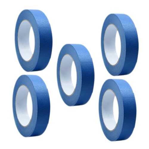 HIAKDOFT 5 Rollen Wandklebeband dekoratives Klebeband Farbband Abdeckband farbiges Band Klebeband für Wände, keine Beschädigung der Farbe farbiges Malerband Malerbandfarben Blue von HIAKDOFT