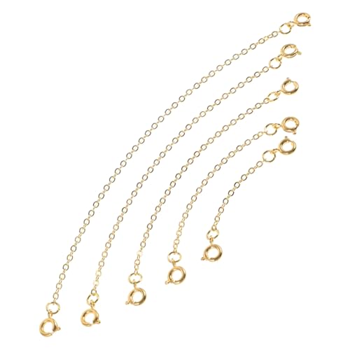 HIAKDOFT 5 Stück Kettenverlängerung Teilig Kupfer Schmuckverlängerungsketten für Halsketten Armbänder Verlängerung Schmuck DIY Zubehör Goldfarben Robust und Vielseitig HIAKDOFT 5 Stück Kettenverlängerung Teilig Kupfer Schmuckverlängerungsketten für Halsketten Armbänder Verlängerung Schmuck DIY Zubehör Goldfarben Robust und Vielseitig von HIAKDOFT