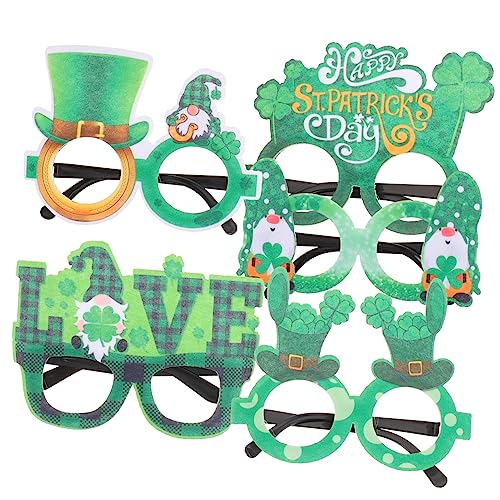 HIAKDOFT 5 Stück Kleebrille Kleeblatt Party Gläser Tag St. Patricks Day Zubehör Brillenstütze Plastik HIAKDOFT 5 Stück Kleebrille Kleeblatt Party Gläser Tag St. Patricks Day Zubehör Brillenstütze Plastik von HIAKDOFT