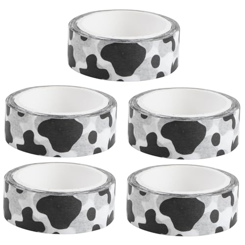 HIAKDOFT 5 Stück Teiliges DIY Klebeband mit Kuhmuster Selbstklebend Leicht Abreißbar Wiederverwendbar für Tagebuchdekoration Scrapbooking Handwerk und Wohnaccessoires HIAKDOFT 5 Stück Teiliges DIY Klebeband mit Kuhmuster Selbstklebend Leicht Abreißbar Wiederverwendbar für Tagebuchdekoration Scrapbooking Handwerk und Wohnaccessoires von HIAKDOFT