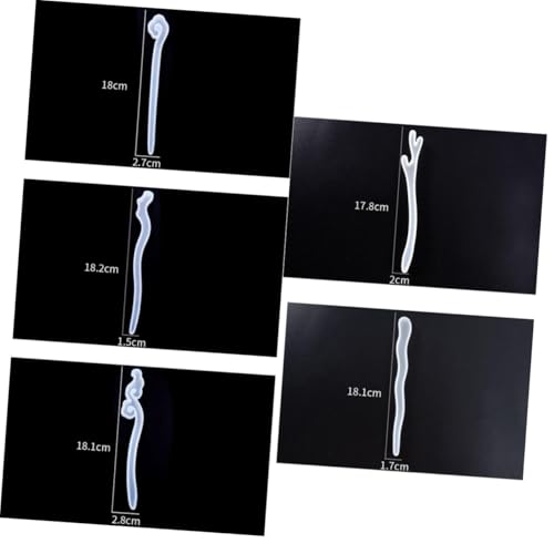 HIAKDOFT 5 Stück Teiliges DIY Silikon Haarstab Gießform Semitransparente Epoxidharz Formen für Schmuckherstellung Kreative Haarpin Silikonform für Bastelarbeiten und DIY Accessoires HIAKDOFT 5 Stück Teiliges DIY Silikon Haarstab Gießform Semitransparente Epoxidharz Formen für Schmuckherstellung Kreative Haarpin Silikonform für Bastelarbeiten und DIY Accessoires von HIAKDOFT