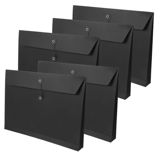 HIAKDOFT 5 Stück Teiliges Dokumententaschen aus Dickem Kraftpapier mit Schnurverschluss Große Aufbewahrungstaschen für Dateien Vielseitige Ordner für Büro Schule und Zuhause Schützende HIAKDOFT 5 Stück Teiliges Dokumententaschen aus Dickem Kraftpapier mit Schnurverschluss Große Aufbewahrungstaschen für Dateien Vielseitige Ordner für Büro Schule und Zuhause Schützende von HIAKDOFT