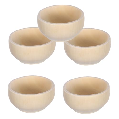 HIAKDOFT 5 Stück Teiliges Kleine Naturbelassene Holzschalen zum Bemalen DIY Basteln Glatte Kanten Stabile Mini Holzschälchen für Kreative Dekoration und Tischgestaltung HIAKDOFT 5 Stück Teiliges Kleine Naturbelassene Holzschalen zum Bemalen DIY Basteln Glatte Kanten Stabile Mini Holzschälchen für Kreative Dekoration und Tischgestaltung von HIAKDOFT