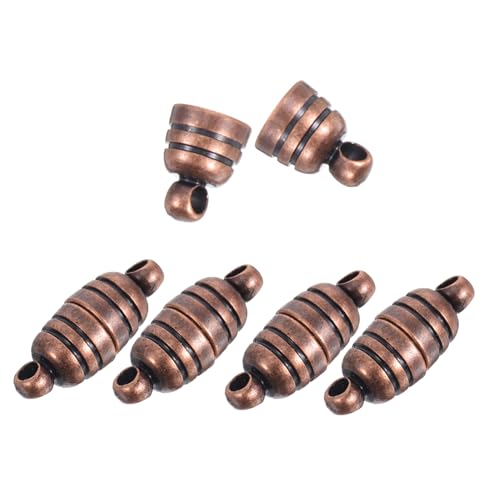 HIAKDOFT 5 Stück Teiliges Magnetische Armbandverschlüsse aus Kupfer Vintage Schmuckverbinder für DIY Armbänder Kreatives Basteln Einfaches Befestigen und Abnehmen Langlebig und Stilvoll von HIAKDOFT