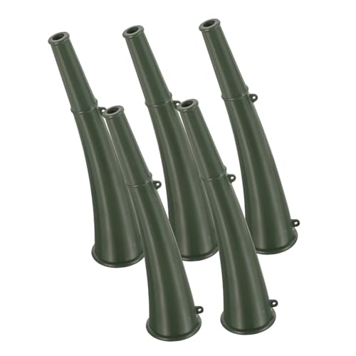 HIAKDOFT 5 Stück Teiliges Outdoor Signalhorn aus Robustem Kunststoff Tragbare Grüne Trainings Camping hörner für Sportveranstaltungen Partys und Notfallsignale von HIAKDOFT