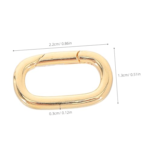 HIAKDOFT 5 Stück Teiliges Ovaler Karabinerverschlüsse Robustem Material Vielseitig für Halsketten Armbänder Anhänger Sicherer Verschluss für Diy Schmuckherstellung und Outdoor Einsatz von HIAKDOFT