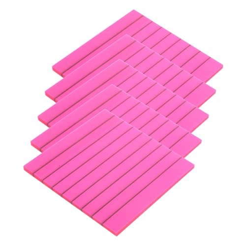 HIAKDOFT 5 Stück Teiliges Semi Transparente Notizblöcke Multifunktionale Kompakte Memo Sticker mit Kariertem Design Selbstklebende Haftnotizen für Büro Zuhause Schule Praktische von HIAKDOFT