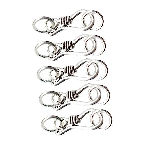 HIAKDOFT 5 Stück Teiliges Silber Lobster S Haken Verschluss Schmuckverbinder für DIY Armband Halskette Basteln Langlebig Rostfrei Handgefertigt HIAKDOFT 5 Stück Teiliges Silber Lobster S Haken Verschluss Schmuckverbinder für DIY Armband Halskette Basteln Langlebig Rostfrei Handgefertigt von HIAKDOFT