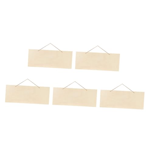 HIAKDOFT 5 Stück Teiliges Unvollendete Hängende Holzschilder mit Juteseil Robuste Blanko Holztafeln für DIY Basteln Natürliche Glatte Oberfläche zum Bemalen und Dekorieren bei Hochzeit HIAKDOFT 5 Stück Teiliges Unvollendete Hängende Holzschilder mit Juteseil Robuste Blanko Holztafeln für DIY Basteln Natürliche Glatte Oberfläche zum Bemalen und Dekorieren bei Hochzeit von HIAKDOFT