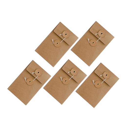 HIAKDOFT 5 Stück Teiliges Vintage Kraftpapier Umschläge mit Bindebandverschluss Kleine Quadratische Umschläge für Karten Dokumente Fotos Vielseitig für Büro Hochzeit Party Geeignet HIAKDOFT 5 Stück Teiliges Vintage Kraftpapier Umschläge mit Bindebandverschluss Kleine Quadratische Umschläge für Karten Dokumente Fotos Vielseitig für Büro Hochzeit Party Geeignet von HIAKDOFT