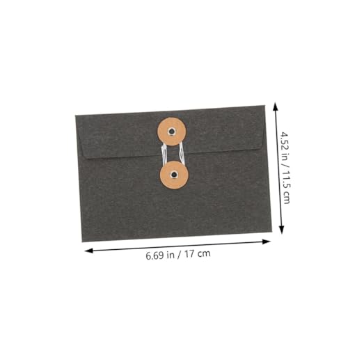 HIAKDOFT 5 Stück Vintage Kraftpapier Umschläge mit Bindeschnur Robuste Postkarten Aufbewahrungstaschen Praktische Büro und Schüler Storage Bags Kreative Dokumenten Organizer von HIAKDOFT