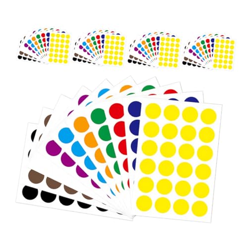HIAKDOFT 50 Blatt Selbstklebende Runde Farbige Markierungspunkte Aufkleber Kreis Etiketten Für Büro Schule Haushalt Farben Je Zum Beschriften Und Organisieren HIAKDOFT 50 Blatt Selbstklebende Runde Farbige Markierungspunkte Aufkleber Kreis Etiketten Für Büro Schule Haushalt Farben Je Zum Beschriften Und Organisieren von HIAKDOFT