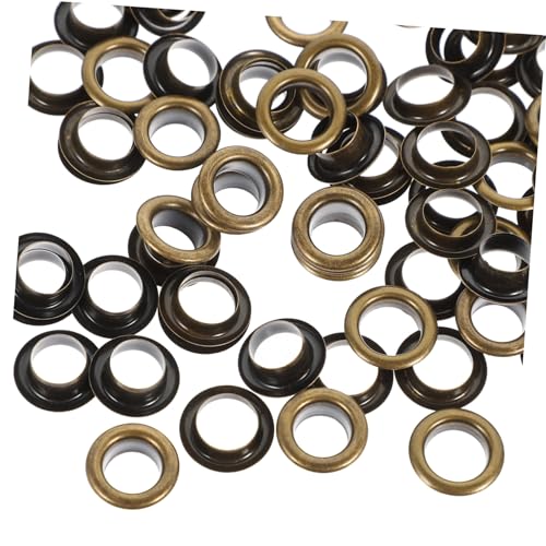 HIAKDOFT 50 Sätze Teiliges Grommet Doppelseitigen Ösen in Antikem Kupfer Langlebig und Nahtlos für Reparatur von Canvas Kleidung Taschen und Schuhen Geeignet für Schwerere Stoffe und von HIAKDOFT
