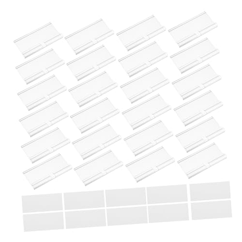 HIAKDOFT 50 Satz Transparente PVC Etikettenhalter mit Doppelfachem für Drahtregale Wiederverwendbar Temperaturbeständig für Supermarkt Preisschilder und Warenkennzeichnung HIAKDOFT 50 Satz Transparente PVC Etikettenhalter mit Doppelfachem für Drahtregale Wiederverwendbar Temperaturbeständig für Supermarkt Preisschilder und Warenkennzeichnung von HIAKDOFT