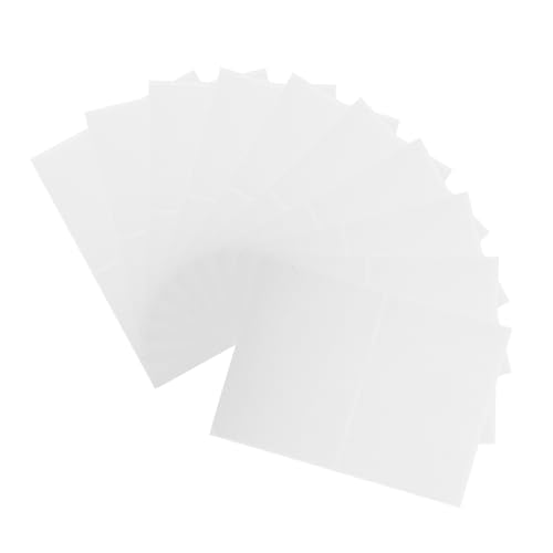 HIAKDOFT 50 Stück Ablösbare weiße Etiketten für Vorratsbehälter Aufkleber Wasserfest Reißfest Mehrflächenhaftung zum Beschriften von Gläsern und Körben von HIAKDOFT