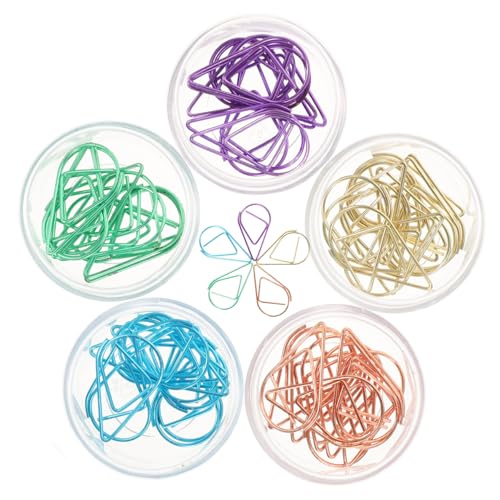 HIAKDOFT 50 Stück Bunte Metall Büroklammern Wassertröpfchen design Praktische Dekorative Papierclips für Schule Büro Dokumente Farben Vielseitige Schreibtischaccessoires HIAKDOFT 50 Stück Bunte Metall Büroklammern Wassertröpfchen design Praktische Dekorative Papierclips für Schule Büro Dokumente Farben Vielseitige Schreibtischaccessoires von HIAKDOFT