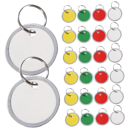 HIAKDOFT 50 Stück Bunte Schlüsselanhänger mit Beschriftbaren Etiketten Runde Mehrzweck schilder für Gepäck Schlüssel Namensschilder als Reise Organisationshilfe HIAKDOFT 50 Stück Bunte Schlüsselanhänger mit Beschriftbaren Etiketten Runde Mehrzweck schilder für Gepäck Schlüssel Namensschilder als Reise Organisationshilfe von HIAKDOFT