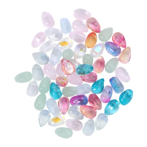 HIAKDOFT 50 Stück Bunte Wasser Tropfen Glasperlen Anhänger für DIY Schmuckherstellung Leichte Schmuckzubehör Perlen für Armband Halskette Schlüsselanhänger Handwerk HIAKDOFT 50 Stück Bunte Wasser Tropfen Glasperlen Anhänger für DIY Schmuckherstellung Leichte Schmuckzubehör Perlen für Armband Halskette Schlüsselanhänger Handwerk von HIAKDOFT