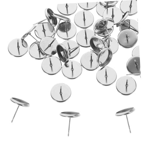 HIAKDOFT 50 Stück Edelstahl Ohrstecker Fassungen Flacher Rund Cabochon Post Cup DIY Schmuckzubehör Langlebig Einfache Montage für Ohrringe Selbermachen HIAKDOFT 50 Stück Edelstahl Ohrstecker Fassungen Flacher Rund Cabochon Post Cup DIY Schmuckzubehör Langlebig Einfache Montage für Ohrringe Selbermachen von HIAKDOFT