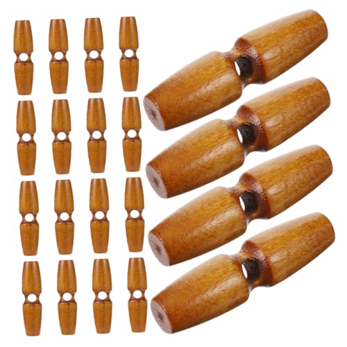 HIAKDOFT 50 Stück Große Olivenknöpfe aus Holz für Pullover und Jacken Vintage Stil Leicht und Robust Annähen Dekorative Strickjacken Mantelknöpfe von HIAKDOFT
