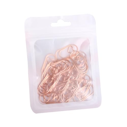 HIAKDOFT 50 Stück Herzförmige Büroklammern Roségold Paper Clips Kreative Lesezeichen Clips Starkes Klammern Für Dokumente Fotos Briefe Büro und Schule HIAKDOFT 50 Stück Herzförmige Büroklammern Roségold Paper Clips Kreative Lesezeichen Clips Starkes Klammern Für Dokumente Fotos Briefe Büro und Schule von HIAKDOFT