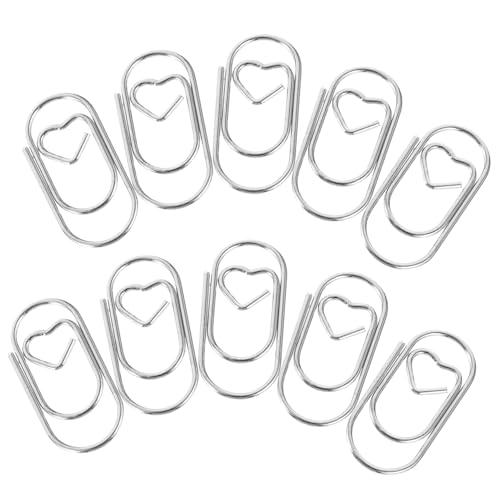 HIAKDOFT 50 Stück Herzförmige Metall Büroklammern Kreative Papierklammern Kleine Lesezeichen Clips Für Dokumente Schule Büro Zubehör Geschenkidee HIAKDOFT 50 Stück Herzförmige Metall Büroklammern Kreative Papierklammern Kleine Lesezeichen Clips Für Dokumente Schule Büro Zubehör Geschenkidee von HIAKDOFT