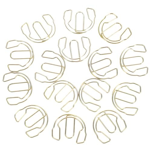 HIAKDOFT 50 Stück Kleine Ohrhörer Büroklammern aus Metall Flexible Kreative Lesezeichenclips für Einladungen Hochzeitspapier und Notizen Dekorative Goldfarbene Papierklammern für Büro und HIAKDOFT 50 Stück Kleine Ohrhörer Büroklammern aus Metall Flexible Kreative Lesezeichenclips für Einladungen Hochzeitspapier und Notizen Dekorative Goldfarbene Papierklammern für Büro und von HIAKDOFT