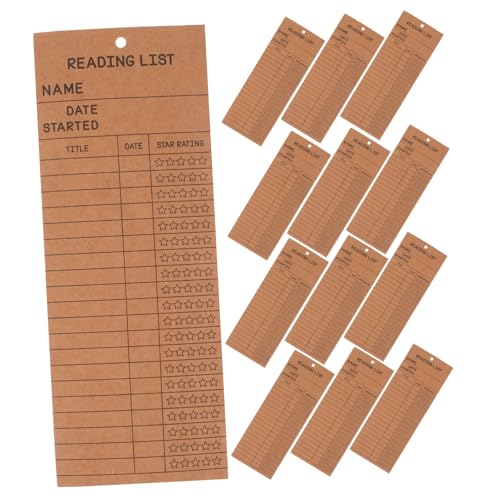 HIAKDOFT 50 Stück Leselisten Lesezeichen aus Dickem Papier Bibliothekskartensystem mit Loch Robuste Lesetracker für Bücherliebhaber Kompakte zum Schreiben und Organisieren HIAKDOFT 50 Stück Leselisten Lesezeichen aus Dickem Papier Bibliothekskartensystem mit Loch Robuste Lesetracker für Bücherliebhaber Kompakte zum Schreiben und Organisieren von HIAKDOFT