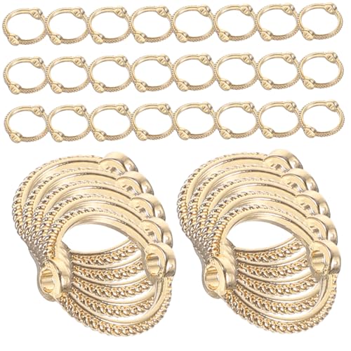 HIAKDOFT 50 Stück Metallringe Bead Frame Spacer für DIY Schmuckherstellung Langlebige Leichte Perlenverbinder Außendurchmesser für Armbänder und Halsketten von HIAKDOFT
