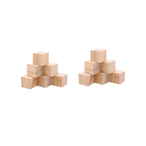 HIAKDOFT 50 Stück Natürliche Kleine Holzwürfel Birke Präzise Geschnittene Bastelwürfel Glatte Oberfläche ohne Splitter für DIY Projekte Malen Dekoration und Handwerksarbeiten von HIAKDOFT