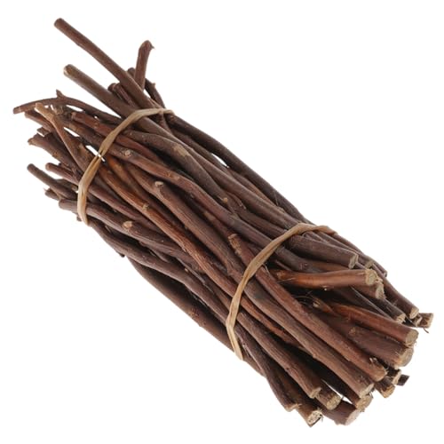HIAKDOFT 50 Stück Naturholz Stäbchen Robuste DIY Holzstäbe mit Rustikaler Oberfläche Vielseitig für Bastelprojekte Wanddekoration und Handgemachte Kunstwerke Natürliche Baumzweige für von HIAKDOFT