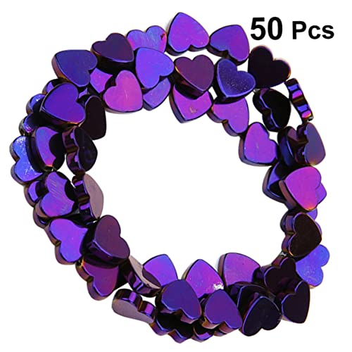 HIAKDOFT 50 Stück Teiliges Farbige Hohlherz Steinperlen Hämatit Robuste Schmuckperlen für DIY Armband Halskette Kreative Bastelperlen für Personalisierte Schmuckherstellung Lila HIAKDOFT 50 Stück Teiliges Farbige Hohlherz Steinperlen Hämatit Robuste Schmuckperlen für DIY Armband Halskette Kreative Bastelperlen für Personalisierte Schmuckherstellung Lila von HIAKDOFT