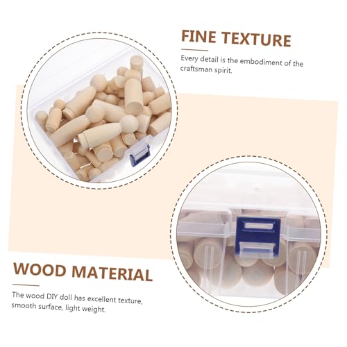 HIAKDOFT 50 Stück Teiliges Holzfiguren bastelset zum Bemalen Unvollendete Spielfiguren aus Holz Glatte Oberfläche DIY kreativset für Pädagogisches Malspielzeug Dekoration für Zuhause und von HIAKDOFT