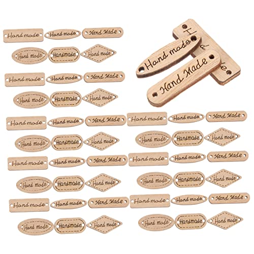HIAKDOFT 50 Stück Teiliges Holzknöpfe mit Löchern Handgefertigte Vintage Namensschilder Vielseitige Holz Etiketten für DIY Bastelarbeiten und Nähprojekte Glatte Oberfläche Langlebig und HIAKDOFT 50 Stück Teiliges Holzknöpfe mit Löchern Handgefertigte Vintage Namensschilder Vielseitige Holz Etiketten für DIY Bastelarbeiten und Nähprojekte Glatte Oberfläche Langlebig und von HIAKDOFT