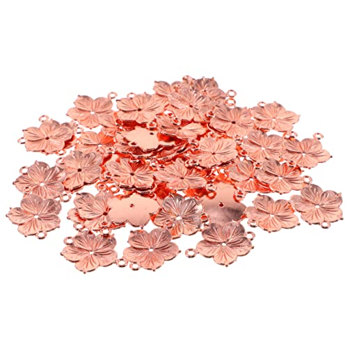 HIAKDOFT 50 Stück Teiliges Schmuck Zubehör Roségold Blumen Verbinder Anhänger für DIY Armband Halskette Basteln Handgefertigt Robust und Hautfreundlich HIAKDOFT 50 Stück Teiliges Schmuck Zubehör Roségold Blumen Verbinder Anhänger für DIY Armband Halskette Basteln Handgefertigt Robust und Hautfreundlich von HIAKDOFT
