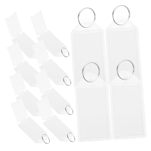 HIAKDOFT 50 Stück Transparente Schlüsselanhänger mit Blanko Etiketten Robuste Kunststoff Schlüssel tags mit Durchsichtigen Abdeckungen und Metall splittringen für Gepäck HIAKDOFT 50 Stück Transparente Schlüsselanhänger mit Blanko Etiketten Robuste Kunststoff Schlüssel tags mit Durchsichtigen Abdeckungen und Metall splittringen für Gepäck von HIAKDOFT