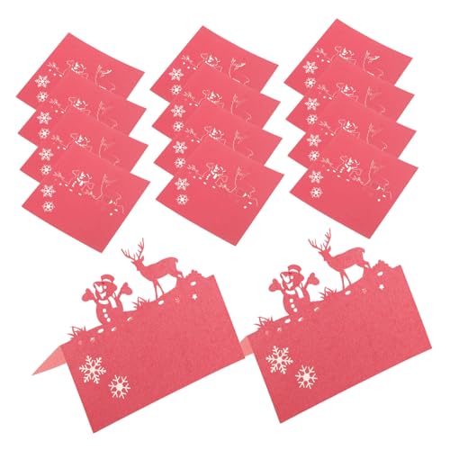 HIAKDOFT 50 Stück Weihnachts Tischkarten aus Papier mit Rentier und Schneemann Motiv Praktische Sitzplatzkarten für Festliche Tischdekoration Leicht zu Platzieren Vielseitig für Party und HIAKDOFT 50 Stück Weihnachts Tischkarten aus Papier mit Rentier und Schneemann Motiv Praktische Sitzplatzkarten für Festliche Tischdekoration Leicht zu Platzieren Vielseitig für Party und von HIAKDOFT