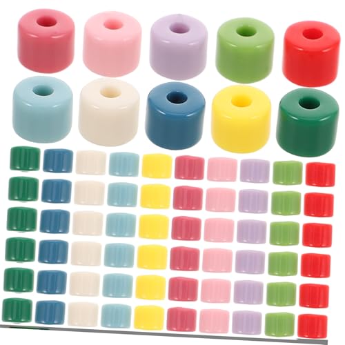HIAKDOFT 500 Stück Acrylic Cylinder Beads Pastellfarben Leichte Langlebige Schmuckperlen für Armbandherstellung Bunte Spacer Beads für Diy Schmuck und Bastelprojekte von HIAKDOFT