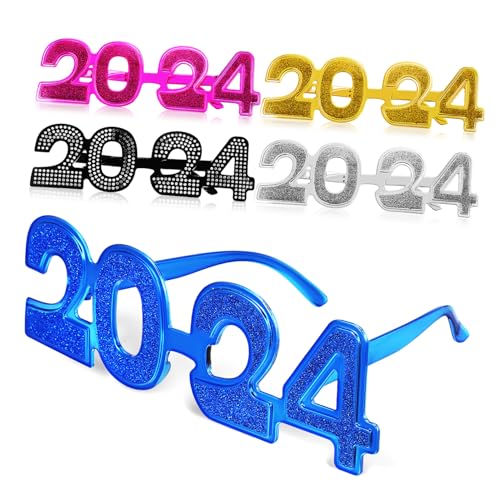 HIAKDOFT 5Stücke Neujahrsbrille und Lustige Partybrille für Silvesterfeiern Foto Requisiten und Festliche Anlässe HIAKDOFT 5Stücke Neujahrsbrille und Lustige Partybrille für Silvesterfeiern Foto Requisiten und Festliche Anlässe von HIAKDOFT
