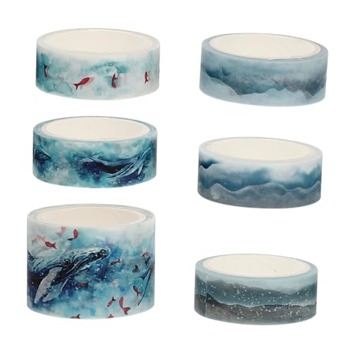 HIAKDOFT 6 Rollen DIY Washi Tape Handreißbares Dekoratives Klebeband für Scrapbook Fotoalbum Geschenkverpackung Vintage Farbiges Papierklebeband für Notizbücher und Bastelprojekte HIAKDOFT 6 Rollen DIY Washi Tape Handreißbares Dekoratives Klebeband für Scrapbook Fotoalbum Geschenkverpackung Vintage Farbiges Papierklebeband für Notizbücher und Bastelprojekte von HIAKDOFT