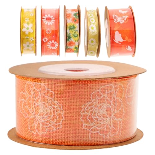 HIAKDOFT 6 Rollen Doppelseitiges Polyester Geschenkband Strapazierfähiges DIY Schleifenband für Haarbänder Basteln und Hochzeit Farbenfrohes Glattes Stoffband pro Vielseitig Einsetzbar von HIAKDOFT