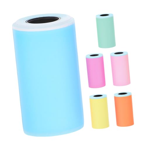 HIAKDOFT 6 Rollen Farbige Selbstklebende Thermopapier Aufkleber Für Mini Drucker Fotos Etiketten Sticker Stark Haftend Für Büro Und Mobiles Drucken HIAKDOFT 6 Rollen Farbige Selbstklebende Thermopapier Aufkleber Für Mini Drucker Fotos Etiketten Sticker Stark Haftend Für Büro Und Mobiles Drucken von HIAKDOFT