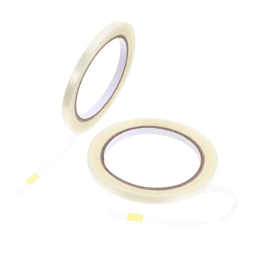 HIAKDOFT 6 Rollen Transparentes Glasfaser klebeband Breit Hochklebend Reißfest und Langlebig pro Multifunktionales Verpackungs Umzugsklebeband Feuchtigkeits Verschleißbeständig von HIAKDOFT