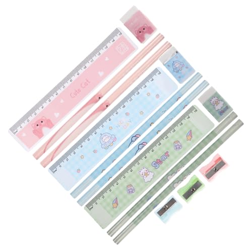 HIAKDOFT 6 Sätze Teiliges Schreibwaren Manuellen Radiergummis Bleistiften und Anspitzern Praktische Schülerschreibwaren für Büro Schule und Zuhause Inklusive Lineal Kindgerechte Motive HIAKDOFT 6 Sätze Teiliges Schreibwaren Manuellen Radiergummis Bleistiften und Anspitzern Praktische Schülerschreibwaren für Büro Schule und Zuhause Inklusive Lineal Kindgerechte Motive von HIAKDOFT