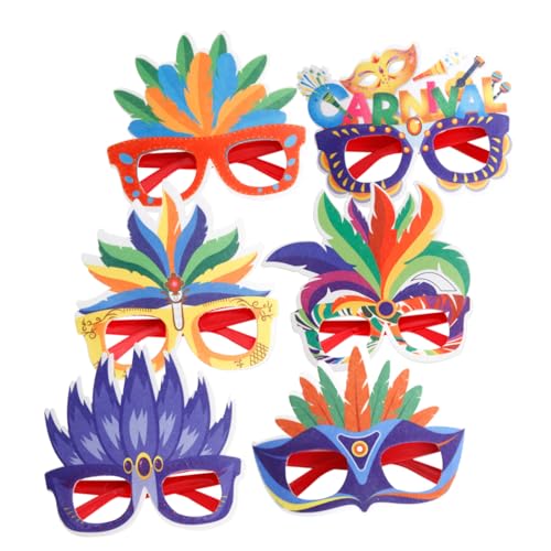 HIAKDOFT 6 Stück Bunte Federbrille Karneval Lustig Thema Rave-brille Groß Dekorationen Gläser Karikatur Albern Funky Kostüm Festival Party Runden Perlen Rahmen Drinnen Gefühlt HIAKDOFT 6 Stück Bunte Federbrille Karneval Lustig Thema Rave-brille Groß Dekorationen Gläser Karikatur Albern Funky Kostüm Festival Party Runden Perlen Rahmen Drinnen Gefühlt von HIAKDOFT