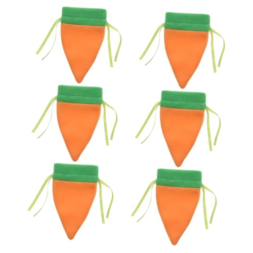 HIAKDOFT 6 Stück Karottenbündeltasche Utensilienhülle Organisatoren Für Osterbesteck Geschenktüten Zu Ostern Ostern-karotten-kordelzugbeutel Bonbontüten Plüschstoffe Orange HIAKDOFT 6 Stück Karottenbündeltasche Utensilienhülle Organisatoren Für Osterbesteck Geschenktüten Zu Ostern Ostern-karotten-kordelzugbeutel Bonbontüten Plüschstoffe Orange von HIAKDOFT