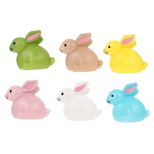 HIAKDOFT 6 Stück Osterdekorationen Mini-osterschmuck Tiere Geformt Küken Ostern-miniaturverzierung Frühling Osterhasen Osterkinder Party Ornament Krokodil Plastik von HIAKDOFT
