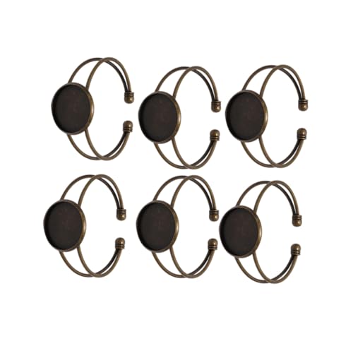 HIAKDOFT 6 Stück Rundes Kupfer Y Form DIY Armband Tablett Verstellbar Antik Bronze Schmuckherstellung Anhänger Geeignet von HIAKDOFT